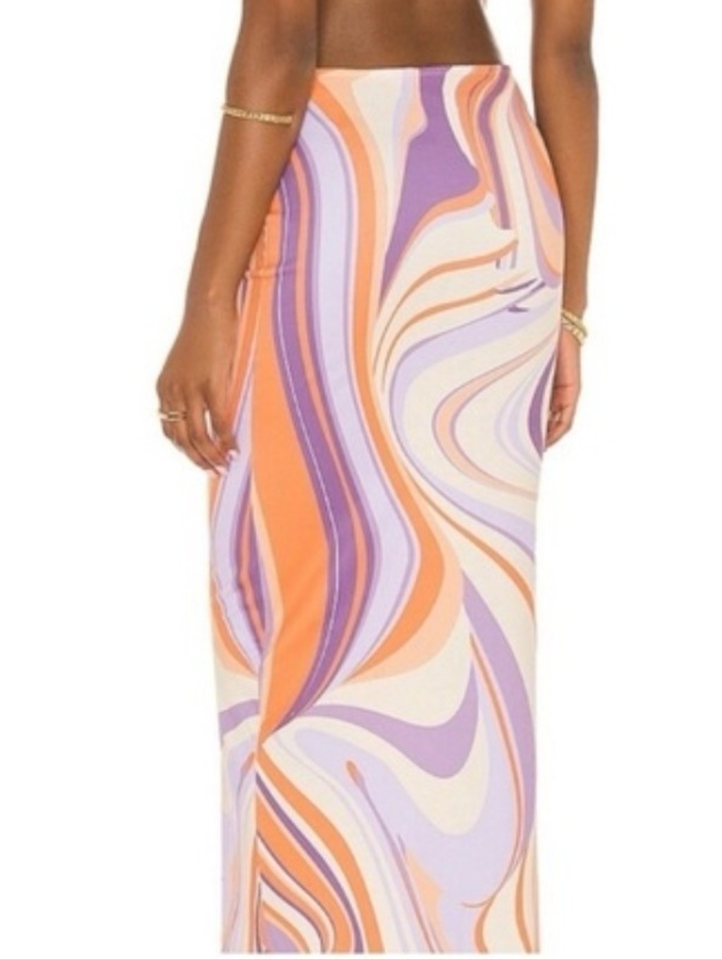 Farai London Revolve | Maxi Skirt With Side Slit Size Xs Swirl Print — image 3 of 8